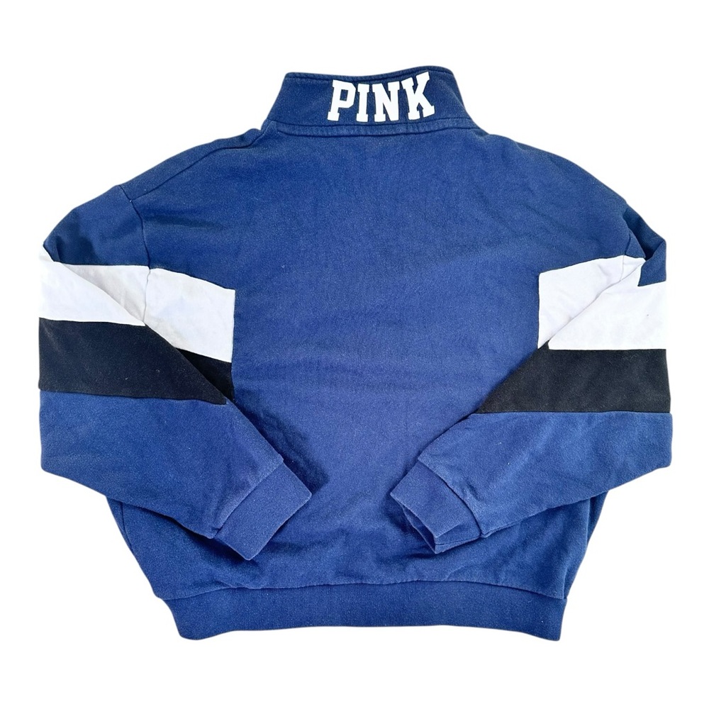 2018 Pink By Victorias Secret Cropped 3/4 Zip Pullover Sweatshirt Y2K